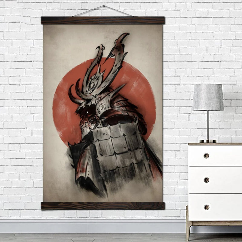 Japanese painting samurai old style