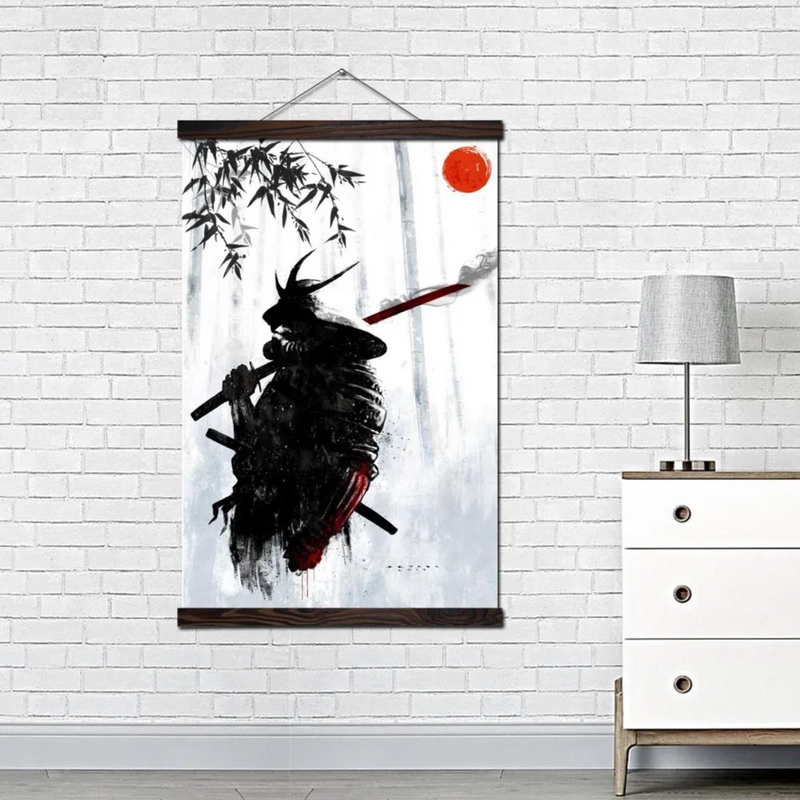 Japanese painting samurai obscure