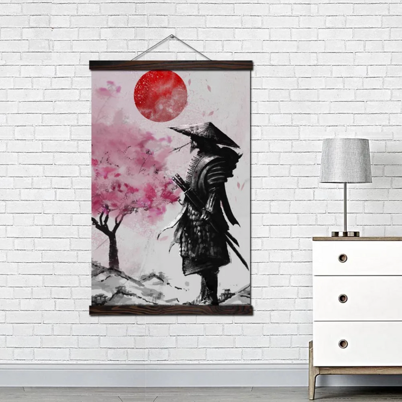 Japanese painting old samurai
