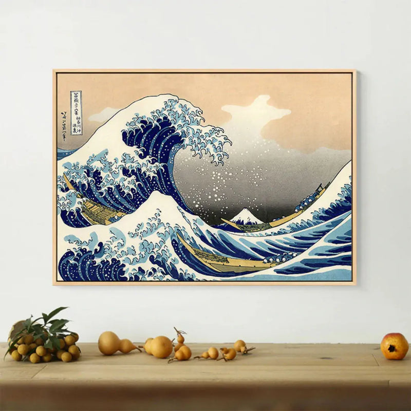 Japanese wave painting Japanese Furniture