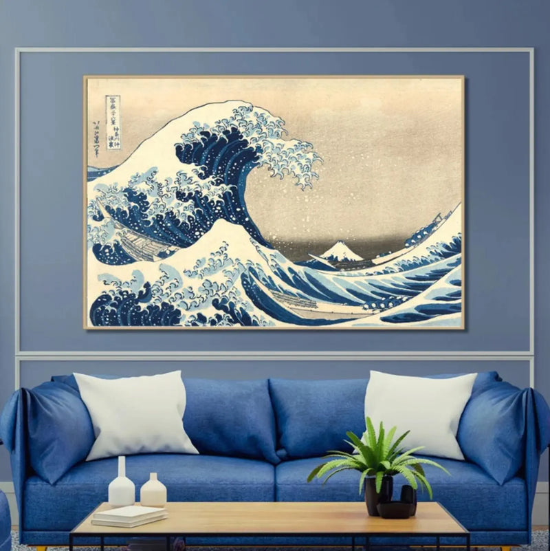 Japanese wave painting Japanese Furniture