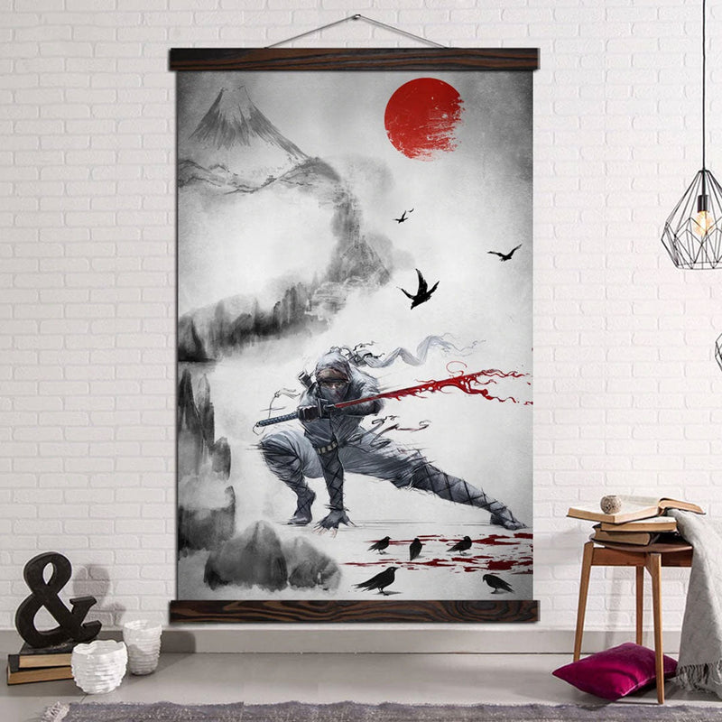 Japanese ninja painting