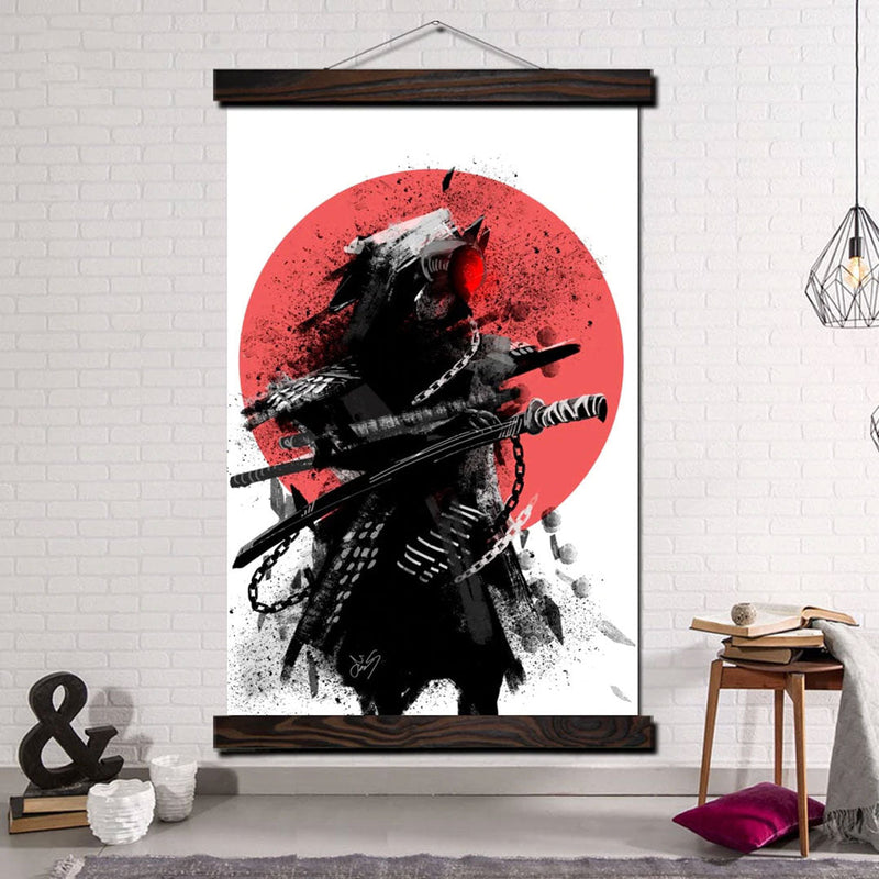 Japanese painting samurai ninja